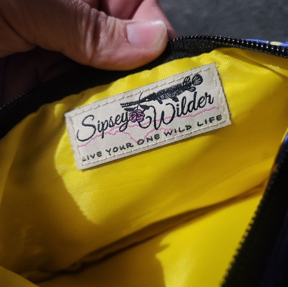 Sipsey Wilder Blue Firefly Patterned Crossbody Bag - Picture 6 of 10